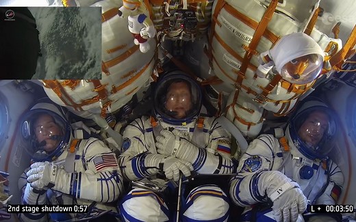 MS-19发射在即，来看看MS-09联盟号飞船起飞后舱内视频~~~