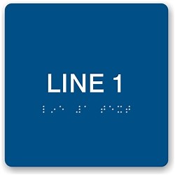 Custom Room ID ADA Braille Sign (1 line), Economy Series, 6x6''