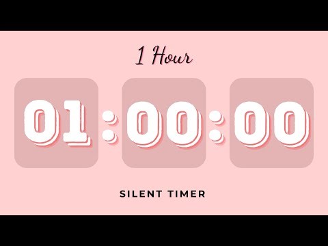 🌸 1 Hour Silent Timer | Cute Ending Alarm | Pastel Pink Aesthetic | Study & Focus