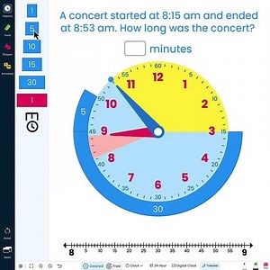 Teach Elapsed Time Using Features Like the Tracker, Time Interval Pieces, and Number Line