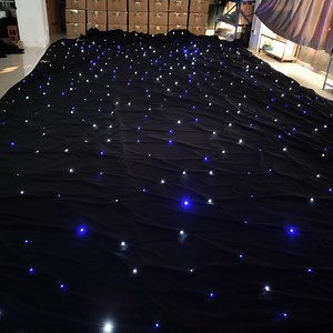 [Hot Item] Guangzhou Top Sell LED Drape LED Bw Star Fireproof Curtain