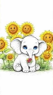 When I Think of Colour 🌙✨ | Gentle Elephant Lullaby | BLHS #Shorts