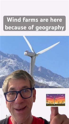 Wind farms are here because of Geography