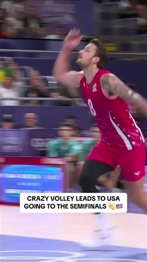 Team USA men’s volleyball defeats Brazil to advance to the semifinals. #ParisOlympics #usa #volleyball #win #advance