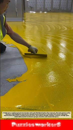 Amazing Epoxy Floor Coating Process! The Glossy Finish Looks Unreal