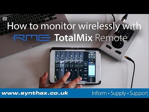 How to monitor wirelessly with RME TotalMix Remote for iPad