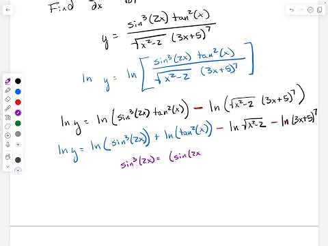 Logarithmic Differentiation - Two more examples