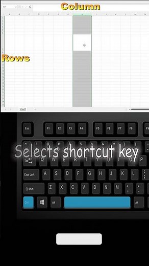 Select Row or Column in Excel with One Shortcut | Ctrl + Space / Shift + Space