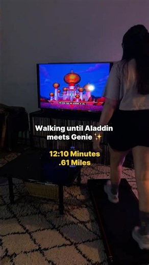 Genie, where are you?! 3.0 mph on my walking pad 💦 #aladdin #disney #shorts