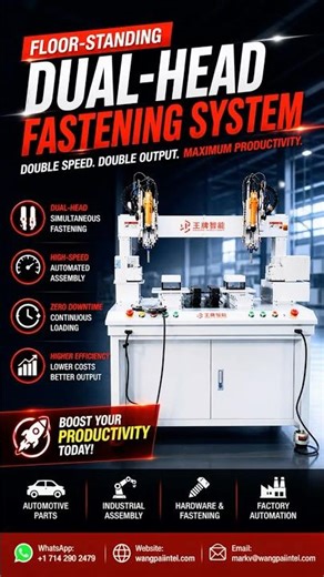 Double Your Assembly Line Speed 🚀 Automated Dual-Head Fastening Machine | Smart Factory Automation