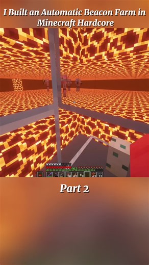 I built an automatic beacon farm in my minecraft hardcore world. #minecraft #minecraftbuilding #gaming #viral #minecraftchallenge