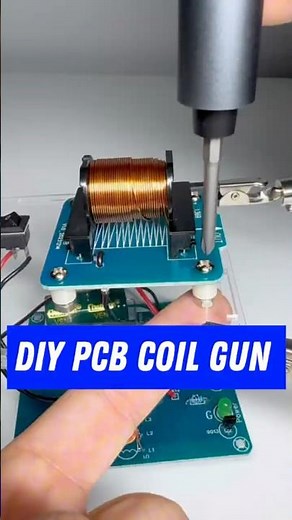 Amazing DIY Magnetic Coil Gun PCB Project #arduino #electronics #pcb #engineering