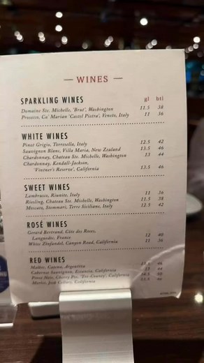 For those who inquired about wine prices on the MDR, here are the prices. Carnival Drink Package. #wine #carnivalmagic #drink #winelover | Carnival Cruise Line Miami Blog