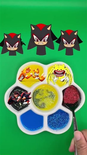 Colour Mixing Battle Sonic Team #colors #sonic #colormixing #satisfying #shorts