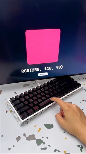 Pick a random RGB color.#rgb #keyboard #shorts