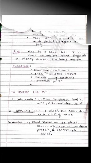 Renal function test | Biochemistry