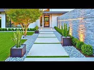 Modern Minimalist Front Yard Landscaping Ideas for Beautiful Curb Appeal & Low-Maintenance Living