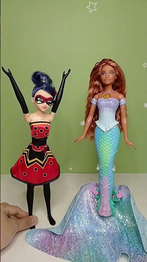 AMAZING TRANSFORMING LITTLE MERMAID AND MIRACULOUS LADYBUG 🐞