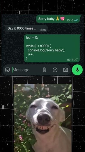 Real Life use of while loop 😂 #coding #javascript #funny