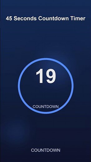 45 Second Timer | Simple Countdown