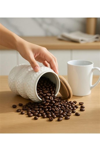 Ceramic Kitchen Canister Set, Bamboo Airtight Lids, Minimalist Pantry Storage Containers - Etsy