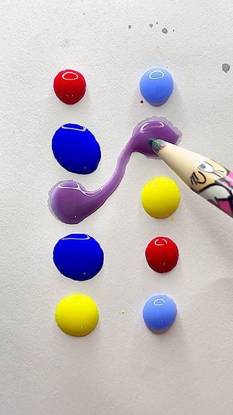 Connecting Drops😄 #art #colormixingmagic #satisfying #colorfulletters #shortsviral