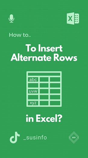 How to Insert Alternate Rows in Excel Easily