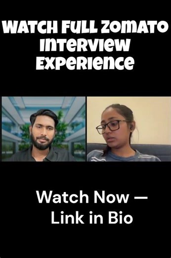 How She Cracked Zomato Placement | Real Zomato Interview Clip