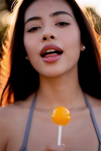 Bikini Lollipop ASMR 🍭👅 Intense Tingles & Mouth Sounds! #Shorts