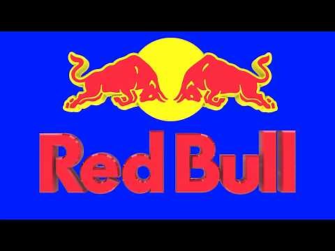 Red Bull Blue Screen Logo Loop Chroma Animation