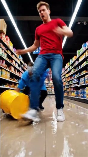 Supermarket Slip & Fall! #shorts #prank