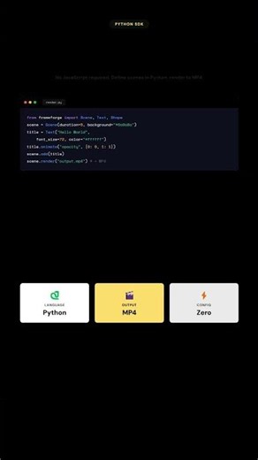 Python to Video in 3 Lines � No React