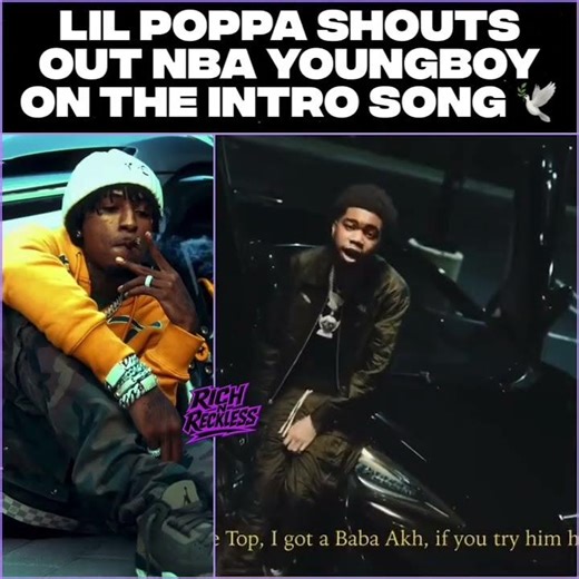 Lil Poppa shouts out NBA YoungBoy on the intro song 🕊️