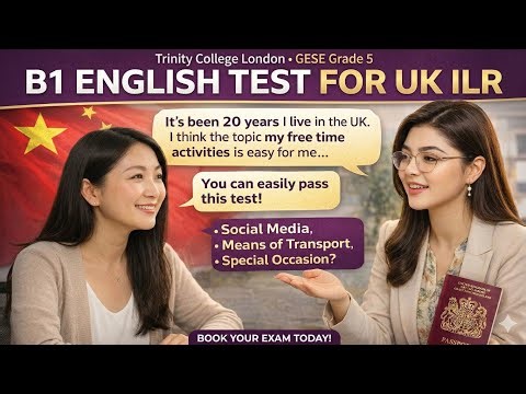 B1 English Test (GESE Grade 5) | SELT British Citizenship| Trinity College London ILR UK