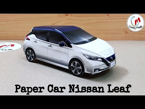 How To Make a Paper Car|DIY Papercraft Car-NISSAN LEAF|Papercar EV|EV Car Model