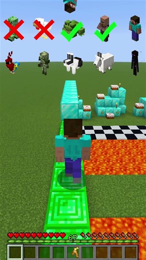 Minecraft Mobs vs Trending Lava Ores Parkour 😝🤣