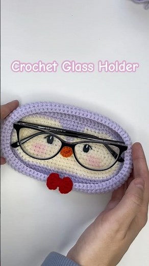 Crochet penguin glasses holder 🐧 Beginner Friendly Tutorial