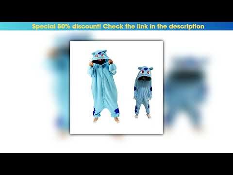 Get TAKARA TOMY Bulbasaur Onesie Kigurumi Kids Adults Cosplay Costume Halloween Birthday Gift Anime