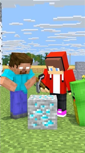 JJ & Mikey Diamond Problem, Herobrine is Helping - Maizen Minecraft Animation