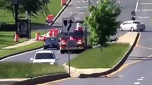 Drifting by fire truck