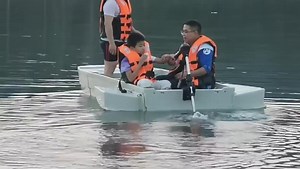 3.33m HDPE Fishing Boats Splicing Plastic Boat 3 Parts Folding Boat