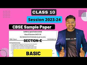 Maths Basic Sample Paper Solutions Class 10 I Session 2023-24 I Maths Basic Sample Paper Solutions