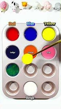 The perfect combination of 3 colors 🔴🔵🟡+⚪️ creates amazing colors #colormix #asrm #colormixing