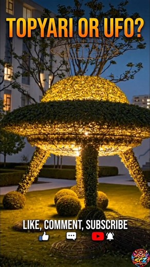 Garden Art or Alien Invasion? 🛸🌿 | Incredible UFO Topiary Transformation #shorts #reels #shortsviral