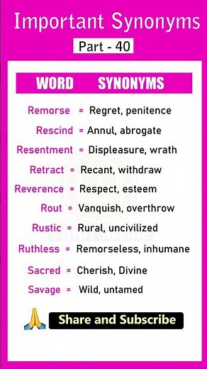 📖 10 Important Synonyms for Students! | Boost Your Vocabulary 🎯 Part - 40 ‪@StudyInside‬