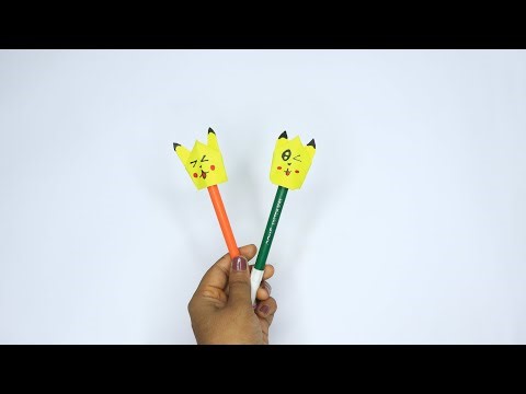 DIY : Pikachu Paper Finger Puppets - Craft For Kids - Paper Craft Easy
