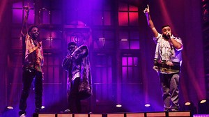 DJ Khaled showed up to the "Saturday Night Live" season finale on May 18 with a VIP entourage who joined him to perform two medleys of new material from his new album, 'Father of Asahd.' | Billboard