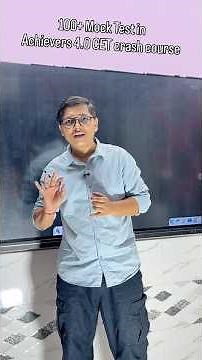 100+ Mock Test in CET Achievers 4.0 Crash course ✅🔥 #cet2026