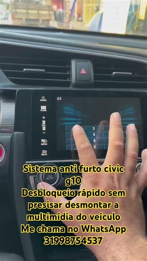 Sistema anti furto civic g10 sistema perdeu energia 2017/2018/2019/2020/2021 todos g10 Honda civic