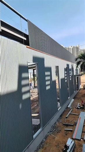 Prefabricated steel work building 🏭 #warehouseconstruction